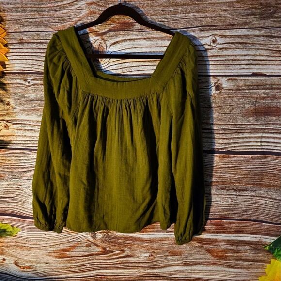 Sonoma blouse women's XL deep sage green NWT - Picture 1 of 4